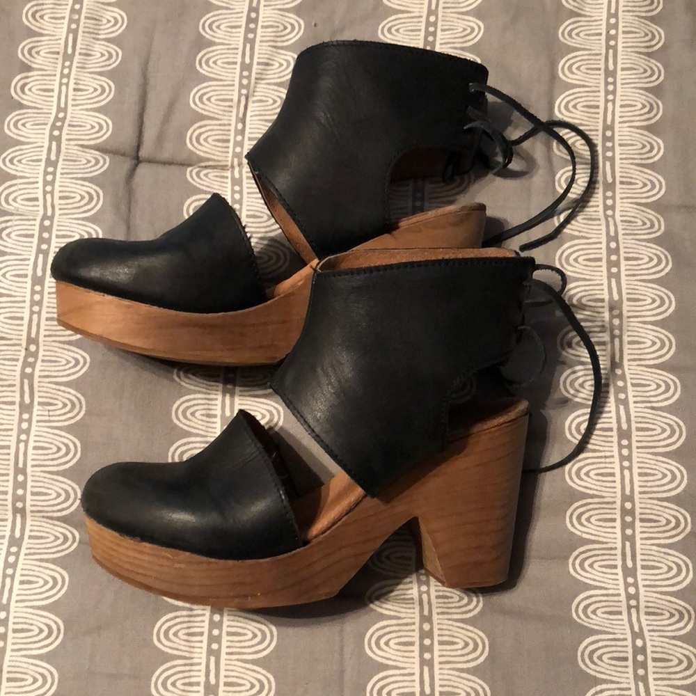 Free People Desert Gold Clogs